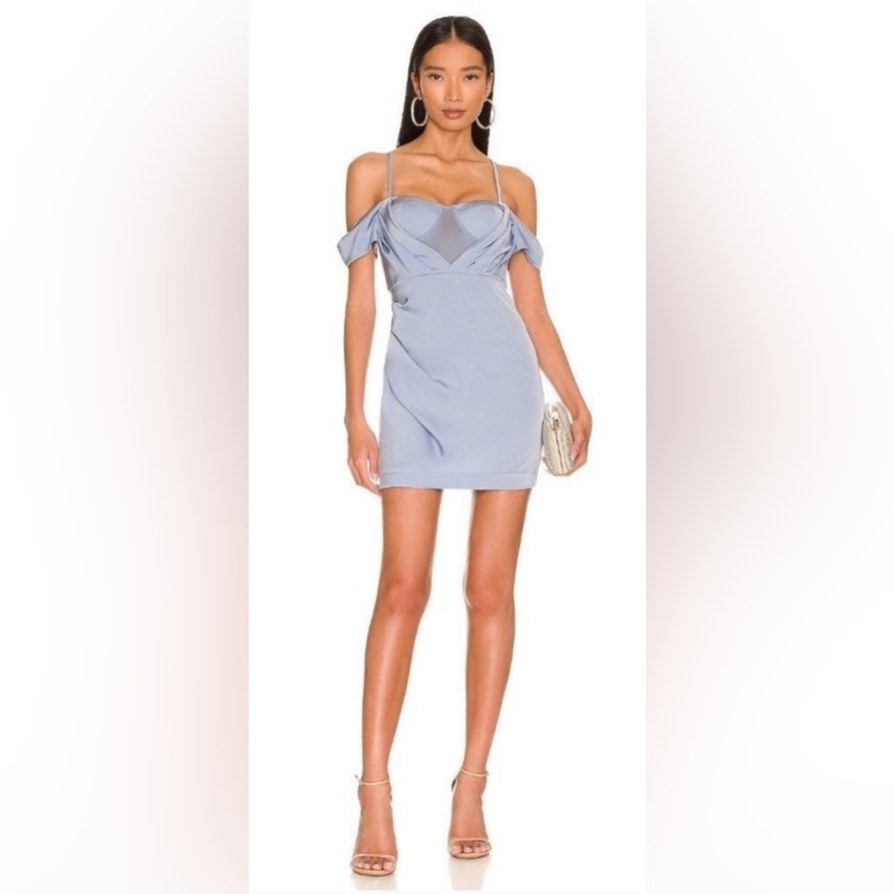 REVOLVE X NBD Myles Mini Bustier Dress in Baby Blue